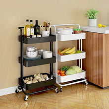 Chunjiao Carrello da Cucina Trolley Rimovibile Rack di stoccaggio in Ferro battuto Trolley Multistrato Forte capacità di Trasporto per Il Bagno Ufficio-Bianco_3 Strati Portabottiglie da Vino/portabi