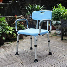 CLJ-LJ - Sgabelli da bagno per anziani e in lega di alluminio, per doccia, per donne incinte, per disabili, sedia di sicurezza, colore: blu