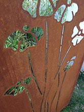 Zen Man 031925-2 - Paravento da Giardino, in Metallo ruggine, 150 x 50 cm