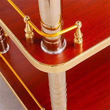 Guoyajf Servendo Carrello,Bar Carrello - Carrello del Carrello della Cucina Legno Massello E Acciaio Inossidabile Carrello di Stoccaggio di Utilità Pesante per Il Bagno della Dispensa della Cucina