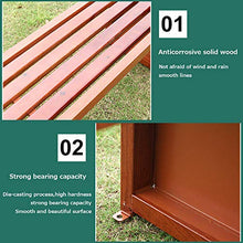 Panchina in Legno Massello Panca da Giardino per Tempo Libero All'aperto, Panchine per Terrazze da Cortile Resistenti Agli Agenti Atmosferici, 2-4 Posti Panchine Decorative per Portici e Prati