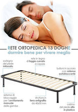 Europrimo Rete a doghe Singola 100x190 cm Struttura in Ferro con doghe in Legno Ortopedica Piedi 35 cm smontabili Inclusi