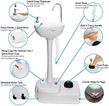 Alivisa Mano mobili Lavata Fronte utilizzata all'Esterno Mobile lavello, lavabo Asciugamano Portatile e distributore di Sapone, utilizzato in campi, Incontri all'aperto, campi Esterni, ECC.
