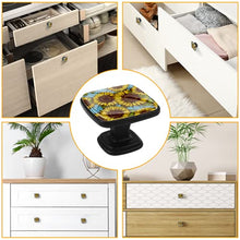 Set di 4 pezzi con maniglia quadrata per armadio da cucina, credenza, cassettiera, cassettiera, con viti, per cucina, comò, armadietto, bagno, armadio a forma di girasole