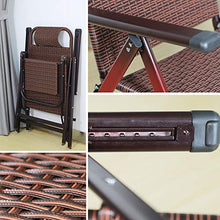Soul Case Sedia a gravità Zero, Sedia in Rattan, Angolo reclinabile Libero con Serratura, Sedia da Patio con Cuscino Sagomato, Sedia reclinabile Pieghevole, Supporto Fino a 350 libbre (Marrone)