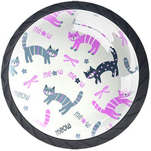 Gatti Carini Pomelli per Porta Set di 4 Pomelli per Mobili Manopole per Cassetti Cucina Armadio Vetro