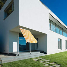 Tenda da Sole Retrattile, Tenda da Sole a Scomparsa Manuale da 3x1,2 m, Altezza Regolabile, per Uso Cortile Cortile (Grigie)