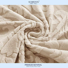 Subrtex - Fodera per cuscino per divano in tessuto di poliestere elasticizzato (2 posti, beige jacquard)