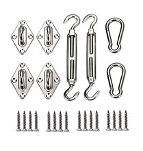 Fanaticism  - Accessori di fissaggio per parasole, set per montaggio quadrangolare in acciaio inox