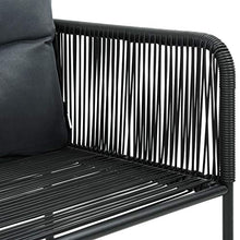 SKM Set da Pranzo da Giardino 7 pz in Rattan PVC Nero e Marrone (51.8kg)