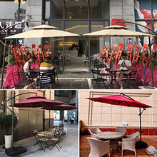HZK Outdoor Banana Ombrello a sbalzo Appeso con Crank Sistema di Tessuti in Poliestere - Impermeabile e Traspirante Angolo Regolabile for Patio/Pavimenti/Giardino/Gastronomia all'aperto WDDT