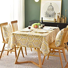 WSJIABIN Tovaglia per Decorazioni per la casa Tavolo da Pranzo Europeo Soggiorno tavolino Tessuto Giallo Tessuto Geometrico Copertura tovaglia Impermeabile tovaglia