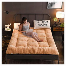 Materasso Futon Materasso Tatami Giapponese Materasso Morbido Trapuntato Spessore 10 Cm Per Dormitorio Studente Letto a Casa,Camel- 180x220cm