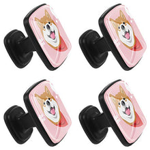 Simpatico Shiba Inu Pomelli per Porta Set di 4 Pomelli per Mobili Manopole per Cassetti Cucina Armadio Vetro