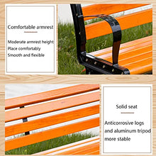 QHW Panchina Doppia/Tripla, panchina Moderna Semplice per Il Tempo Libero con Schienale, Sedile in Legno massello anticorrosivo, Resistente alle intemperie, mobili da Giardino 120 / 150cm