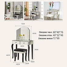 toletta Europea Specchio Camera Noble Universale Personality Punk Trucco Desk Tabelle Cosmetici Silver-100 * 42 * 76cm