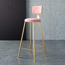 FACC Sgabelli da Bar Velluto, Sgabello da Bar Alto, Sgabelli da Bar Moderni, Sgabelli Bar Bianchi, con Sedile Posteriore E Rotondo, per Kitchen Dining Living Bistro Pub