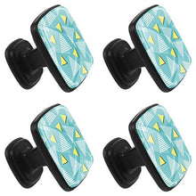 Configurazione astratta di triangoli Pomelli per Porta Set di 4 Pomelli per Mobili Manopole per Cassetti Cucina Armadio Vetro