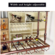 HY-WWK Portabottiglie Regolabile e Portabottiglie da Appendere a Soffitto Portabottiglie Di Vino in Stile Europeo Universale in Ferro per Bar Cucina Club Rack Tidy Convenience,150 cm (59,1 Pollici）,1