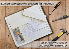 DOMTECH, Specchio da bagno con mensola, bianco, specchio da bagno