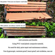 LXLH Panca da Giardino Panca da Giardino panchina da Giardino Sedia Portico da Parco, Struttura in Alluminio pressofuso mobili in Legno Duro anticorrosivo Panca da Esterno a Tre posti, panchine r