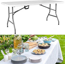 Tavolo da campeggio Rettangolo pratico tavolo da campeggio pieghevole - tavolo portatile da 5 piedi pesanti tavolo portatile facile da montare per campeggio buffet mercato di nozze giardino giardino p