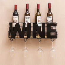 Scaffale per Appendere Il Muro di Vino Rosso con Tappo in Vetro per Vino da Parete in Ferro battuto