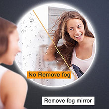 LIYANJJ Specchio Ovale per Specchio da Bagno a Parete con Luce a LED, Specchio cosmetico dimmerabile antiappannamento con Cornice in Alluminio per Camera da Letto e Soggiorno