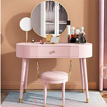 YaGFeng Dressing Table Sgabello Trucco Cassetto del Tavolo Specchio Cuscino Sollevatore Makeup Ragazza È Facile da Montare Quattro Colori per Camera Trucco Gioielleria Bagagli