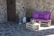 Palets Talavera SL Set 1 x divano pallet 12 Ocm x 80 cm, 1 x tavolo 80 x 50 cm, levigato e spazzolato, per interni ed esterni, colore naturale