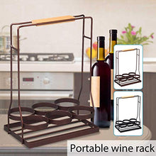 Portabottiglie in metallo portabottiglie portabottiglie portatile semplice in metallo portatile 6 portabottiglie adatto per birra, bevande e vino