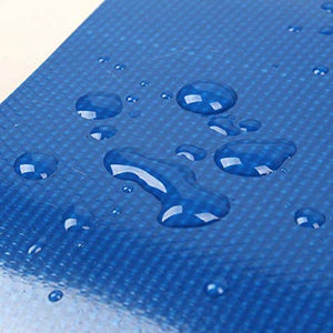 MTYLX Telo Multiuso per Esterni, Telo Impermeabile Blu in Pvc Spesso 0,45 Mm per Copertura Impermeabile per Terreno da Campeio 520G / M²,3X3M,3X3M