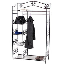 Appendiabiti Guardaroba scaffale portaoggetti Moderno 43x100x172cm Senza Tenda