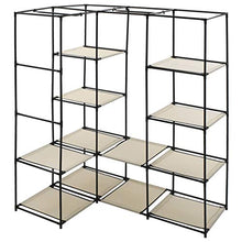 Festnight- Armadio Angolare, Guardaroba Portatile Crema 130x87x169 cm