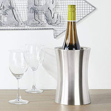 mDesign Porta Bottiglie da Vino Moderno – Portabottiglie Vino refrigerante Senza Ghiaccio – Accessorio Vino Unico nel Suo Genere dal Design Senza Tempo – Argento