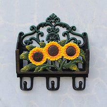 YONGYONGCHONG, cassetta delle lettere Cast Iron Letter Box Insert riviste Debris Stoccaggio Ganci Giardino Ornament Sunflower