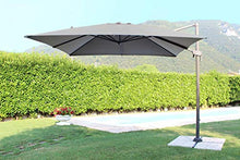 Milani Home s.r.l.s. Ombrellone 2 X 3 da Giardino Luce Venduta Separatamente con Palo Decentrato Laterale A Braccio Colore Grigio Modello Volta