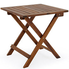 Deuba Tavolino Pieghevole richiudibile Legno Acacia Oliato 46x46x46cm Tavolo Campeggio Giardino Balcone Spiaggia Caffé