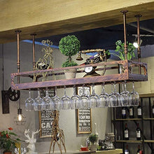 Leifeng Tower Classico Wine Rack Materiale Ferro Battuto Hanging Wine Rack casa Wine Bar Bar Capovolto Calice Display Stand (Color : Bronze)