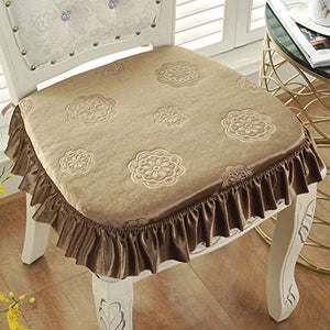 XHNXHN Cuscini per sedie da Pranzo Spessi Europei, Cuscini per sedili Corti in Peluche Cuscini per sedili per Esterni Antiscivolo per Interni Decorazioni per la casa Cuscini per sedie Lavabili con