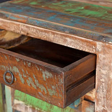 vidaXL Mobile Multicolore Legno Riciclato con Tavolo 1 cassetto 1 sportello