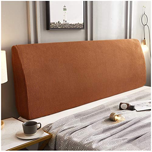 CXLT Copri-testiera del Letto in Velluto di Mais Protettore Moderno Elasticizzato Copertura Antipolvere Elastico Fodera per Testiera Decorazione - Doppia Matrimoniale King Size Testiera,Brown2-180cm