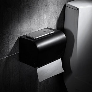 MBYW Portasciugamani Alto carico Portasciugamani da Bagno Ciondolo Hardware Portasciugamani Nero Europeo Portasciugamani Hardware portasciugamani in Cristallo, Scatola Lunga in Tessuto