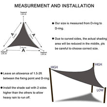 ASDF Tenda a Vela Parasole, Vela Ombreggiante Triangolare, Impermeabile Protezione Raggi 90% UV Tenda da Sole per Esterno, per Terrazza Campeggio Giardino Esterno