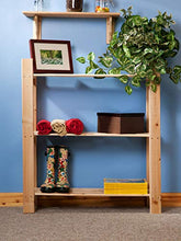 Design Vicenza - Contenitore a 3 ripiani in legno naturale con doghe