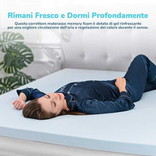 RECCI Topper Matrimoniale 160x190 4cm, Topper Materasso per Alleviare il Male di Schiena, Topper Memory Rinfrescante e Traspirante, Correttore Materasso Matrimoniale Memory Foam Premium, CertiPUR-EU