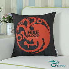 CaliTime Copricuscini e federe Game of Thrones Case Badge Cuscino Copertine Gettare Cuscino Casi protettore Conchiglie per Divano Divano Camera da Letto Casa Natale Arredamento