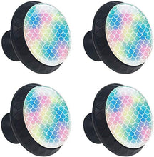 Scala a sirena sfumata blu rosa verde Pomelli per Porta Set di 4 Pomelli per Mobili Manopole per Cassetti Cucina Armadio Vetro