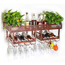 mmmy Portabottiglie, Portabottiglie Wine Bar Contemporaneo Calici in Vetro da Champagne a Parete Porta calici, Acciaio Inossidabile