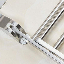 L-YINGZON Asciugamano Rack, Parete rail Bagno cremagliera Bagno cremagliera Rack appendiabiti Irving alluminio ampio spazio pieghevole supporto bagno Mensola bar appeso rack con forniture gancio bagno